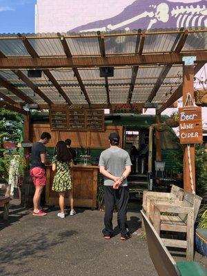 Excellent beer cart, surrounded by good foodness.