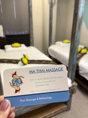 Couple's massage room