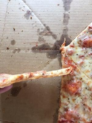 Very very thin pizza