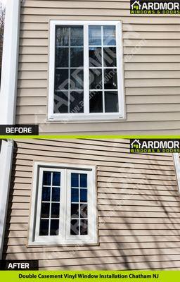 Double Casement Vinyl Window Installation Chatham NJ