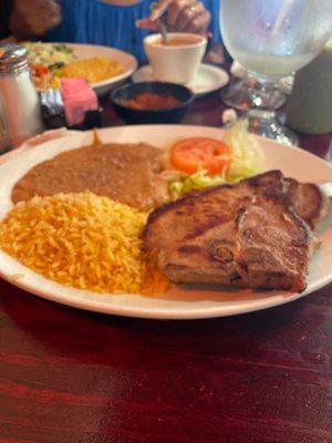 My pork chops and beans & rice was really great and I enjoyed them very much