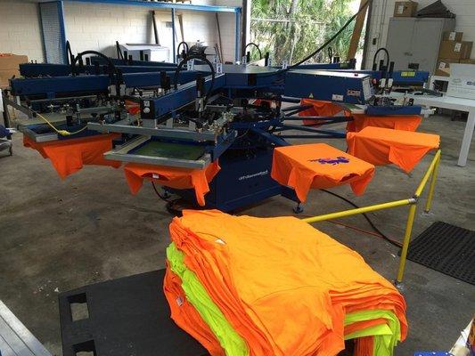 Automatic Textile Screen Printing