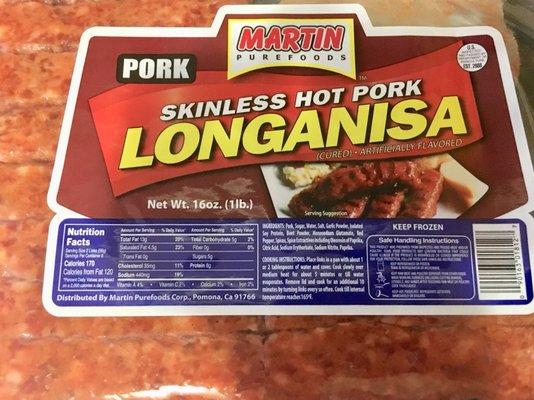 Hot Pork Longanisa