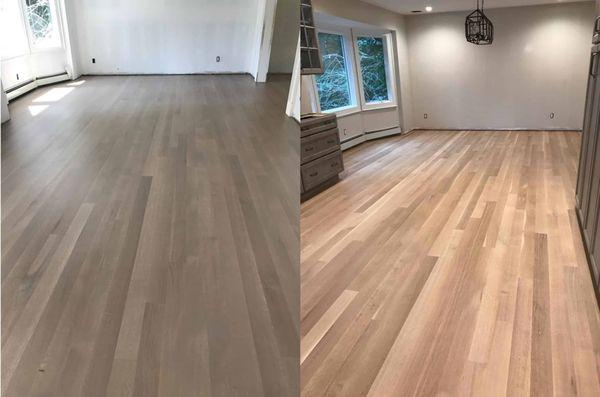 Buckhead apartment floor install. Our prefered method for longevity of wood floor and not future buckling is installing a flo...