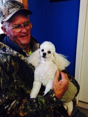 This customer was thrilled with the little poodle's transformation.