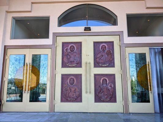 Beautiful entrance into the church