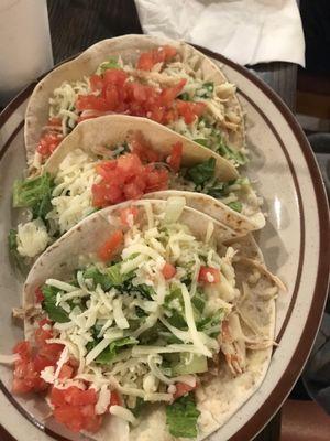 Shredded chicken tacos