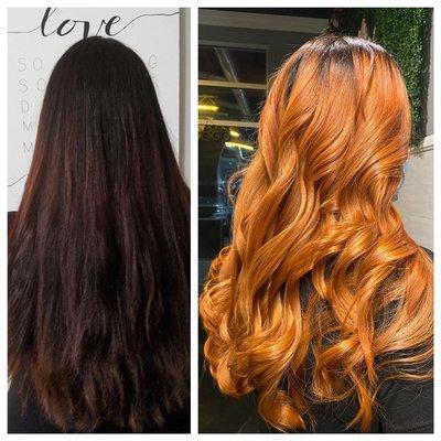 Before and after color transformation