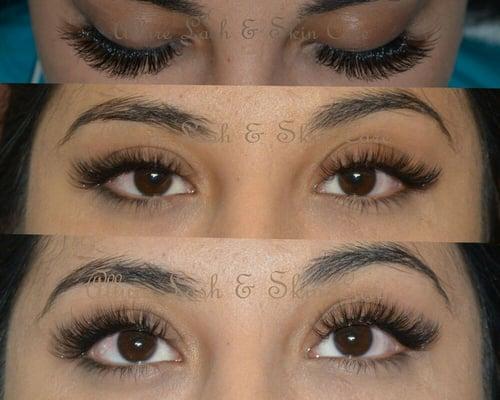 Russian Volume Lashes set @allurelashandskincare #eyelashextensions #volumelashes #3dlashes #4dlashes #fluffy #soft#nofilter