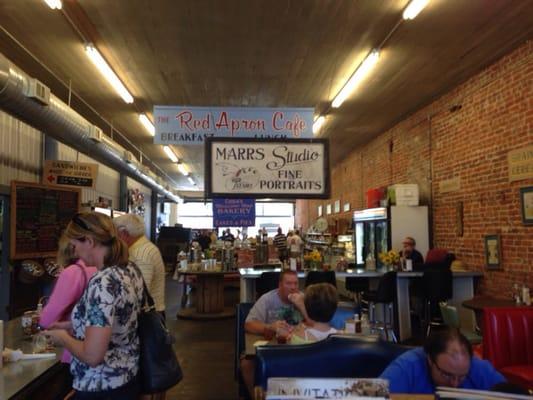 Small town deli and grocery. Local veggies, milk, eggs, and pantry items.