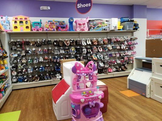 Children's shoes, toys and equipment