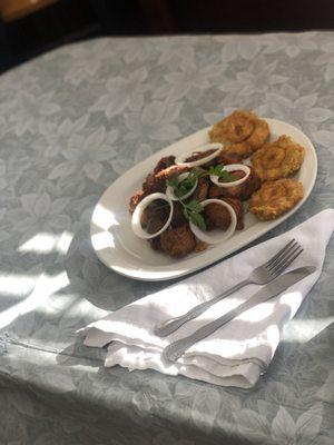 Fried Pork and plantain