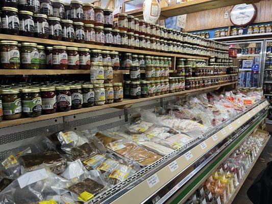 Jams, jellies, pickled products and smoked meats