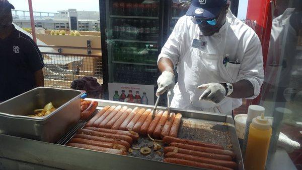 Chef Bryant Preparing the Delicious Different Meats