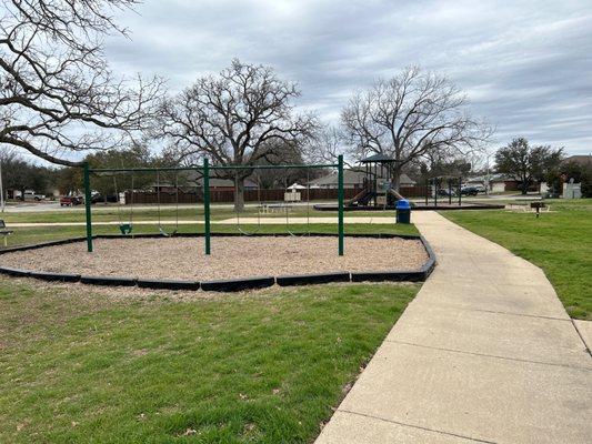 Swings and playscape