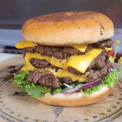 Triple meat burger