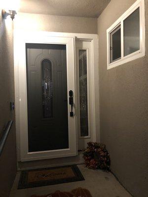 White border thick View Guard security screen door