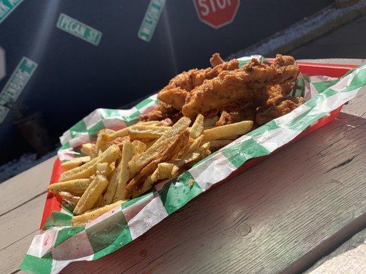 Chicken tenders and Fresh Cut French Fries