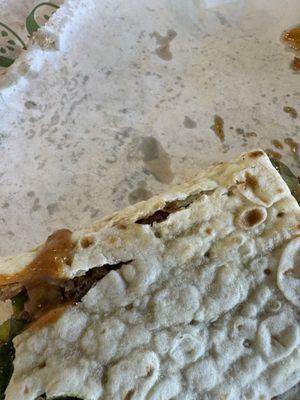 Paper thin flat bread