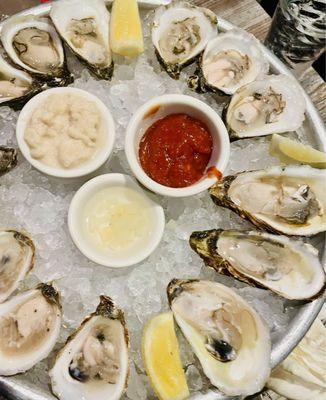 Raw oysters