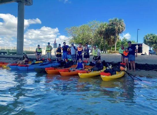 Peanut Island, kayaks miracle Eco Tours.