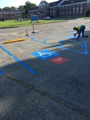 repaint/touch up parking lots