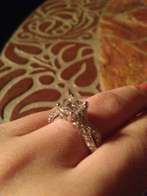 My custom engagement ring...love it!!