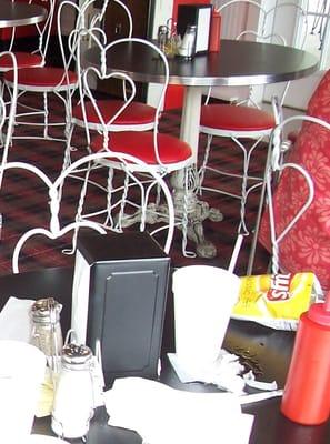 Vintage Ice-Cream Parlor Chairs at Creme Hut, Chatsworth, Georgia ~ since about 1967!