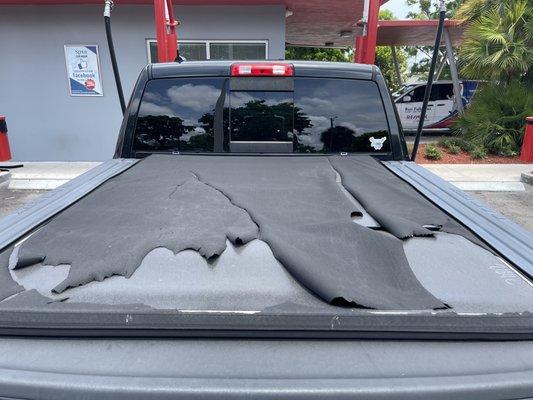 Tonneau cover after wash