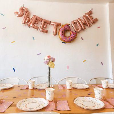 "Donut Grow Up" themed party