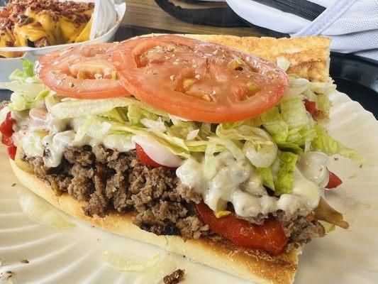 Hoagies, burgers, salads, fresh cut fries, homemade chips