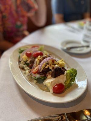 steak Flat Iron Steak Wedge Salad