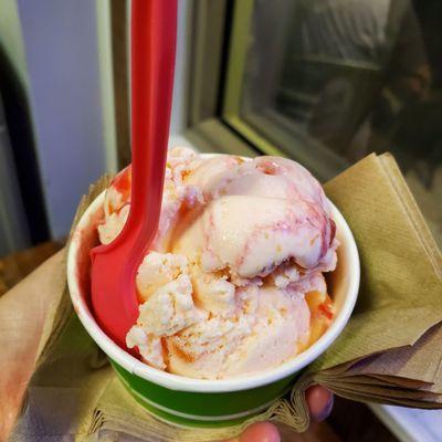 Mermaid ice cream- peach and raspberry