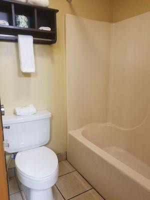 Toilet, tub/shower