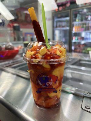 Mangoneada mediana ($8.89) with mango bits (add $1)