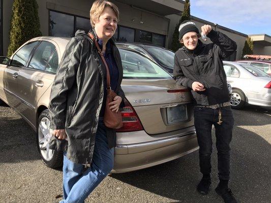 Congrats to the new owners of the Benz E500. They drove all the way from Bellingham to Federal Way for it.