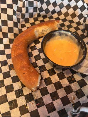 The pretzel appetizer was awesome. Forgot to take a picture before eating most of it.