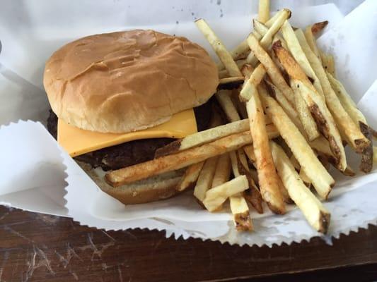 Burger Pop's style and fries