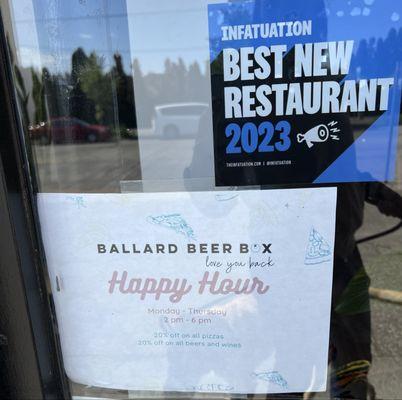 Happy hour was even advertised and didn't get it