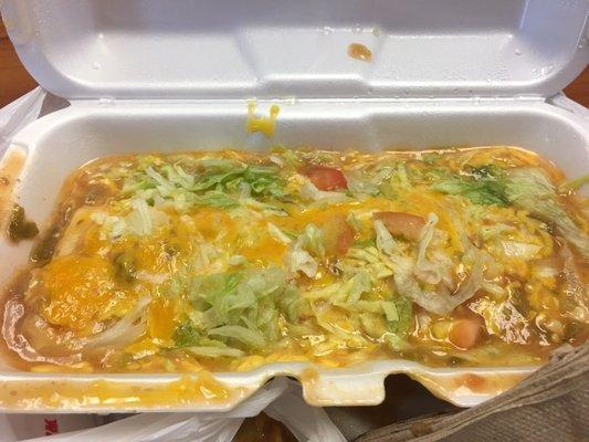 Beef n bean smothered deluxe burrito