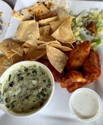 Appetizer sampler... (missing mozzarella balls, because we already ate them!)