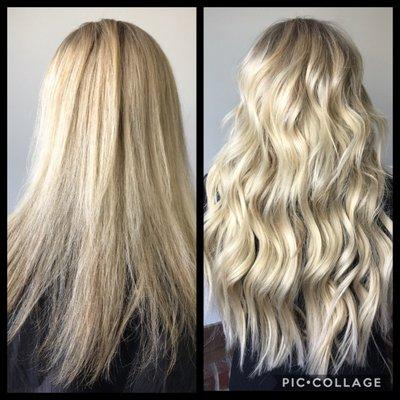 NBR extensions before and Afters  Natural Beaded Row extensions are customizable with every client and safe for all hair types.