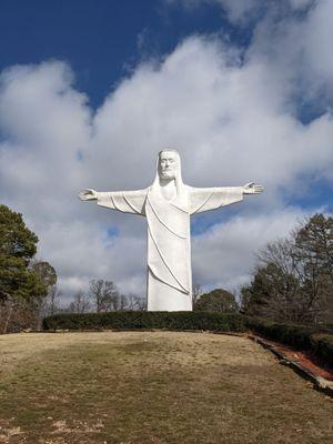 Christ of the Ozarks on a crisp spring afternoon