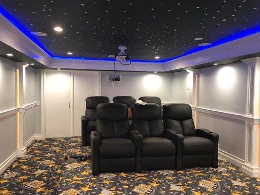 New basement theater room