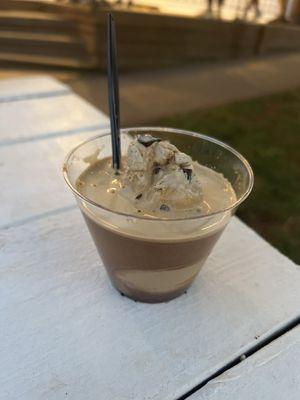 Affogato with espresso chip ice cream