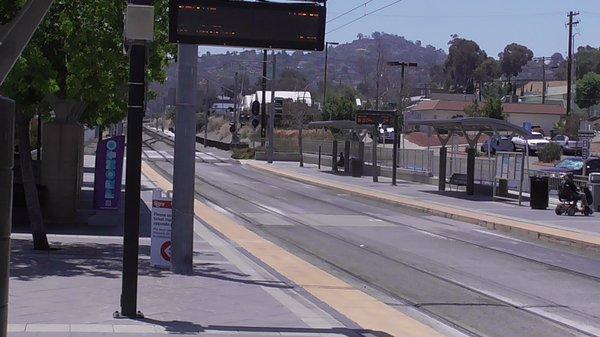 The main trolley platforms that you can catch the trolley going bot both directions .