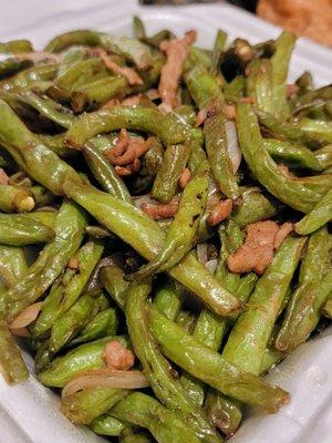 Shredded pork with green beans