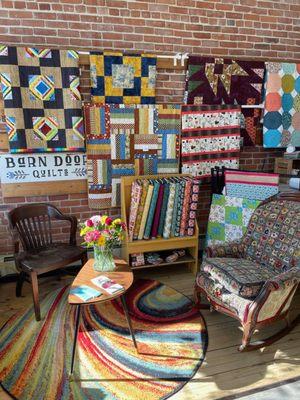 Fabric, notions, and quilts