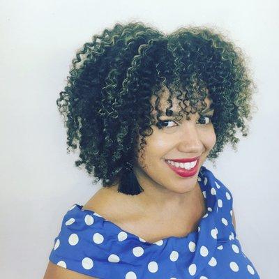 Twist out on natural hair.