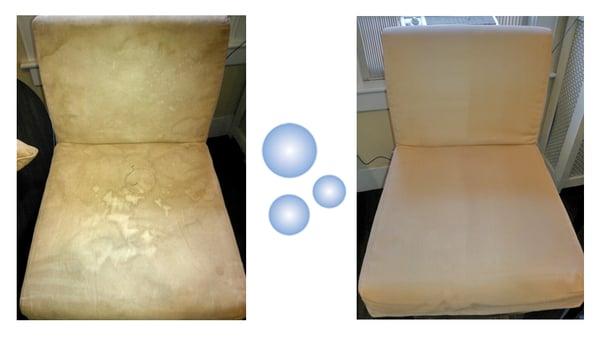 Chair Upholstery Before and After Cleaning